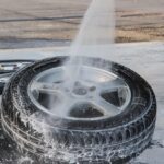 tire, to wash, lance wash, automobile, tyres, car, rim, tire service, clean, nature, foam, high-pressure cleaner, to clean, frothy, car wallpapers, water, wet