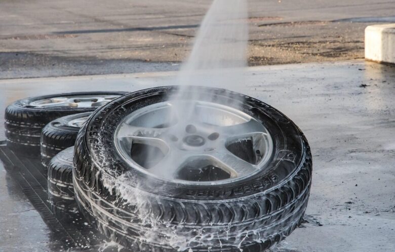 tire, to wash, lance wash, automobile, tyres, car, rim, tire service, clean, nature, foam, high-pressure cleaner, to clean, frothy, car wallpapers, water, wet